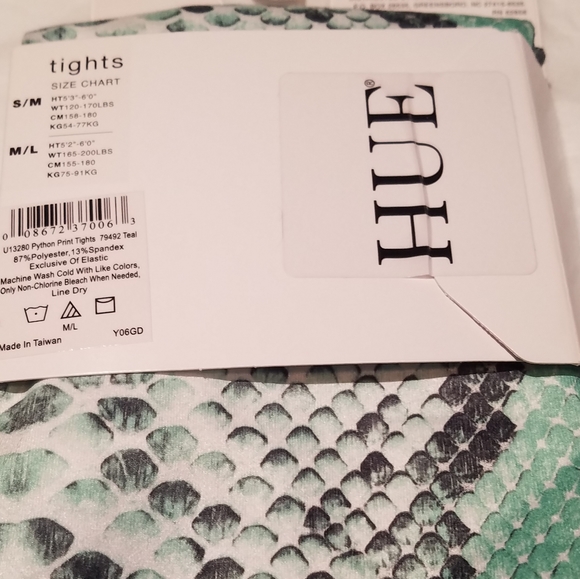 HUE Stockings Snake Skin Ribbed 5 pairs sz. 3 M/L - Picture 6 of 16